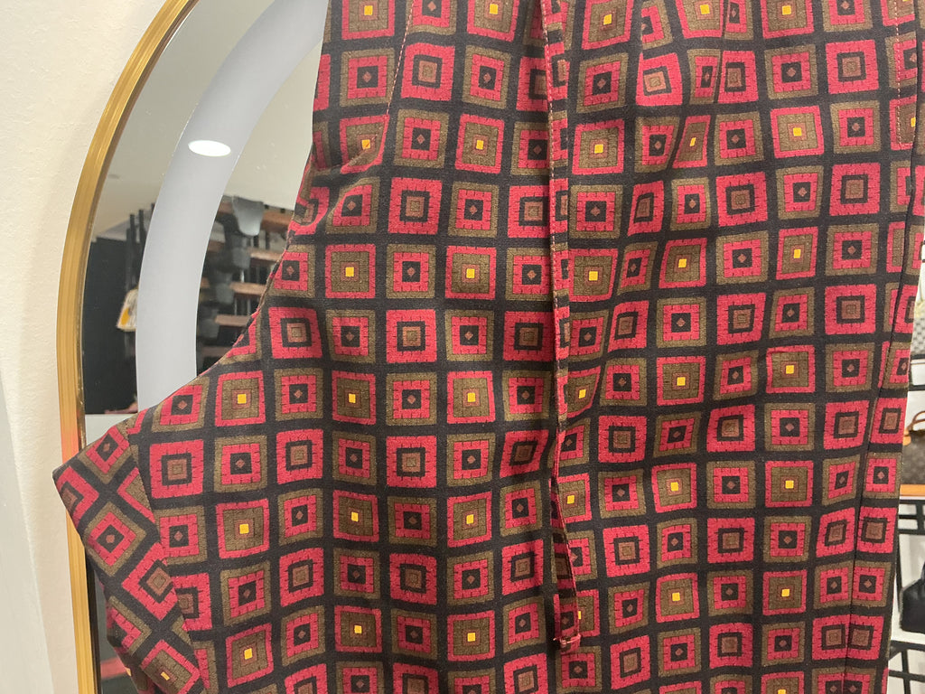 Pantalone Pierre Louis Mascia Lana Geometrico Rosso Scuro [Preloved]