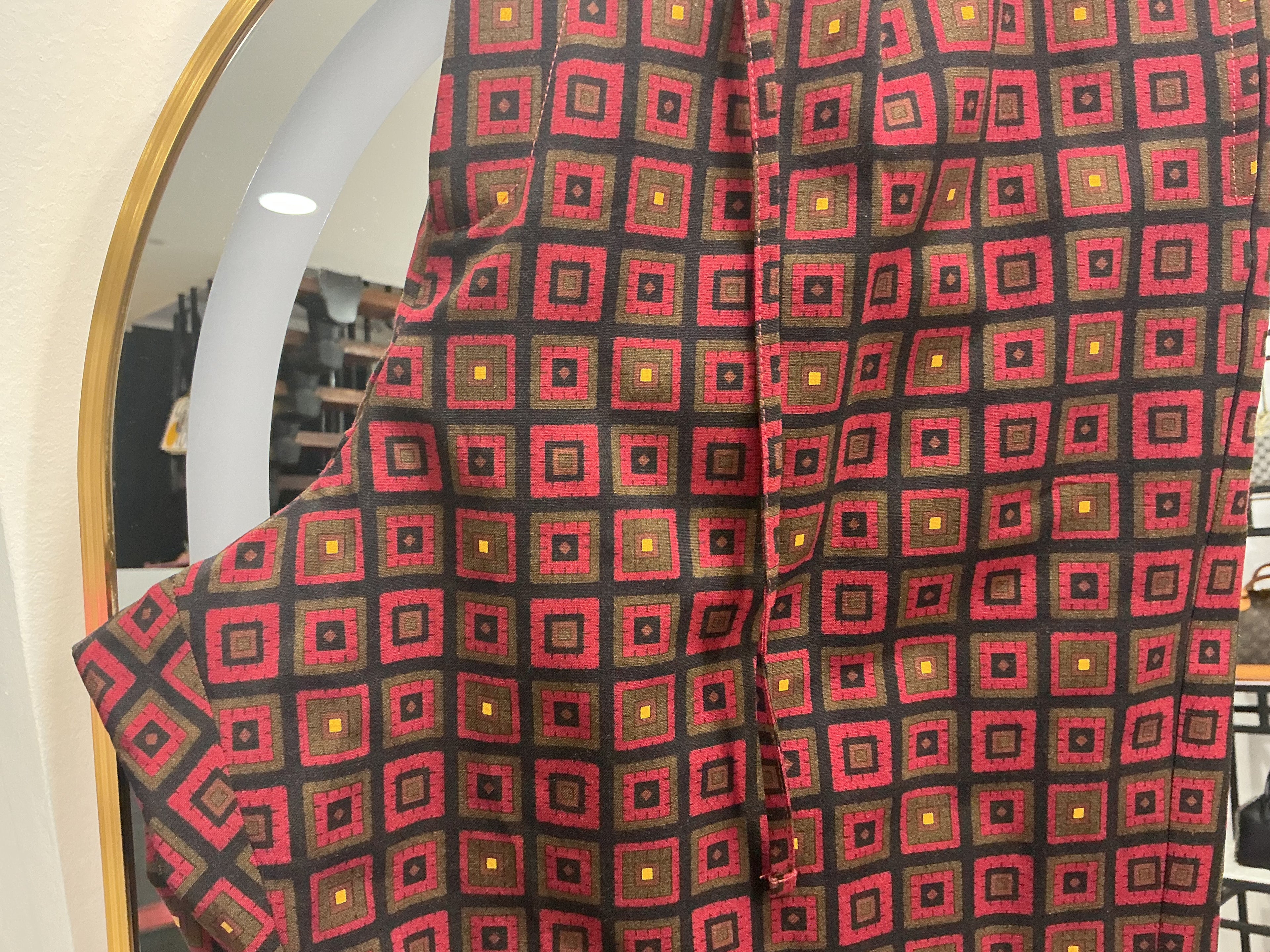 Pantalone Pierre Louis Mascia Lana Geometrico Rosso Scuro [Preloved]