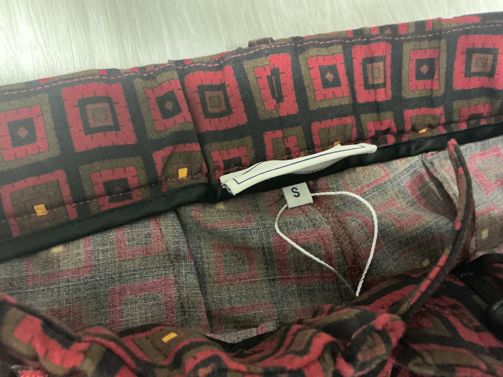Pantalone Pierre Louis Mascia Lana Geometrico Rosso Scuro [Preloved]