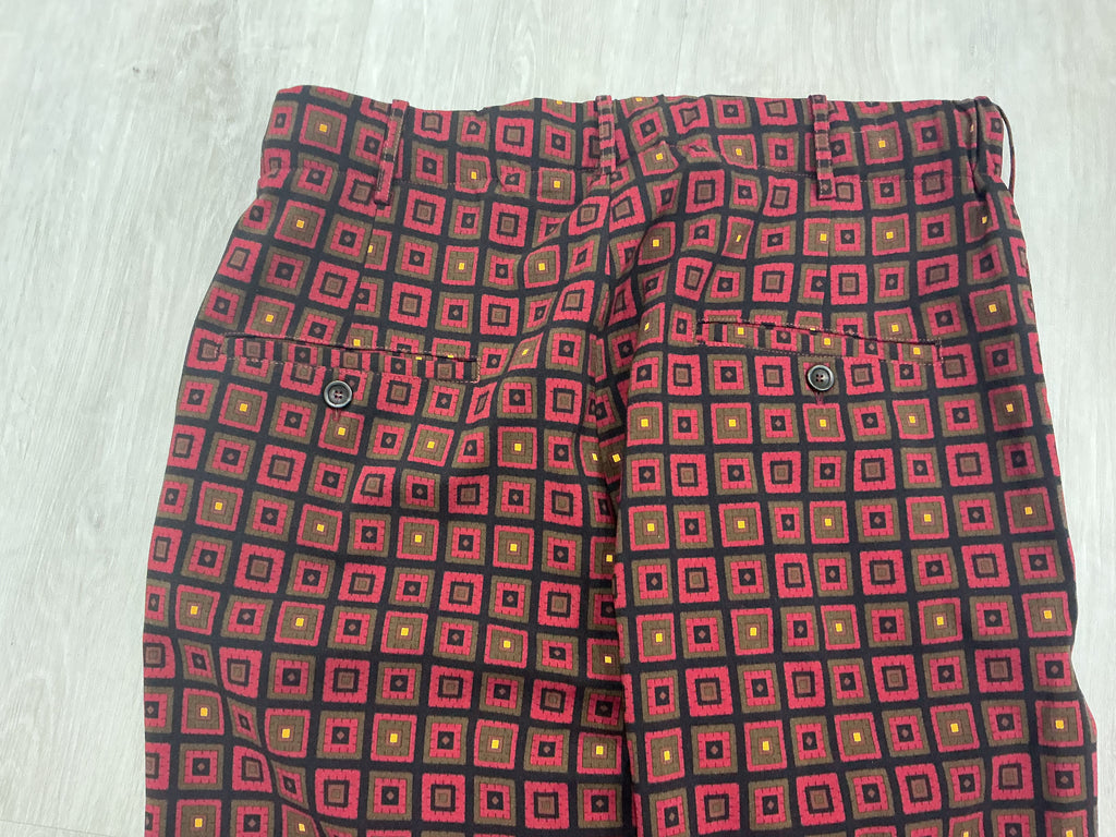Pantalone Pierre Louis Mascia Lana Geometrico Rosso Scuro [Preloved]