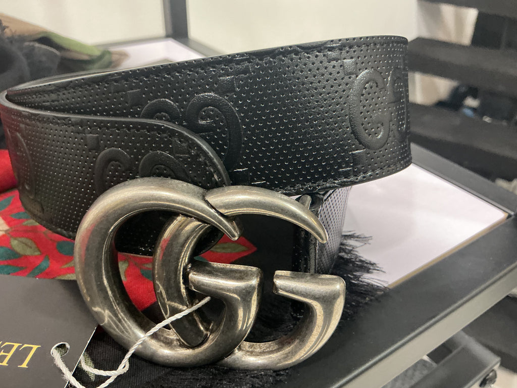 Cintura Gucci GG Marmont nera