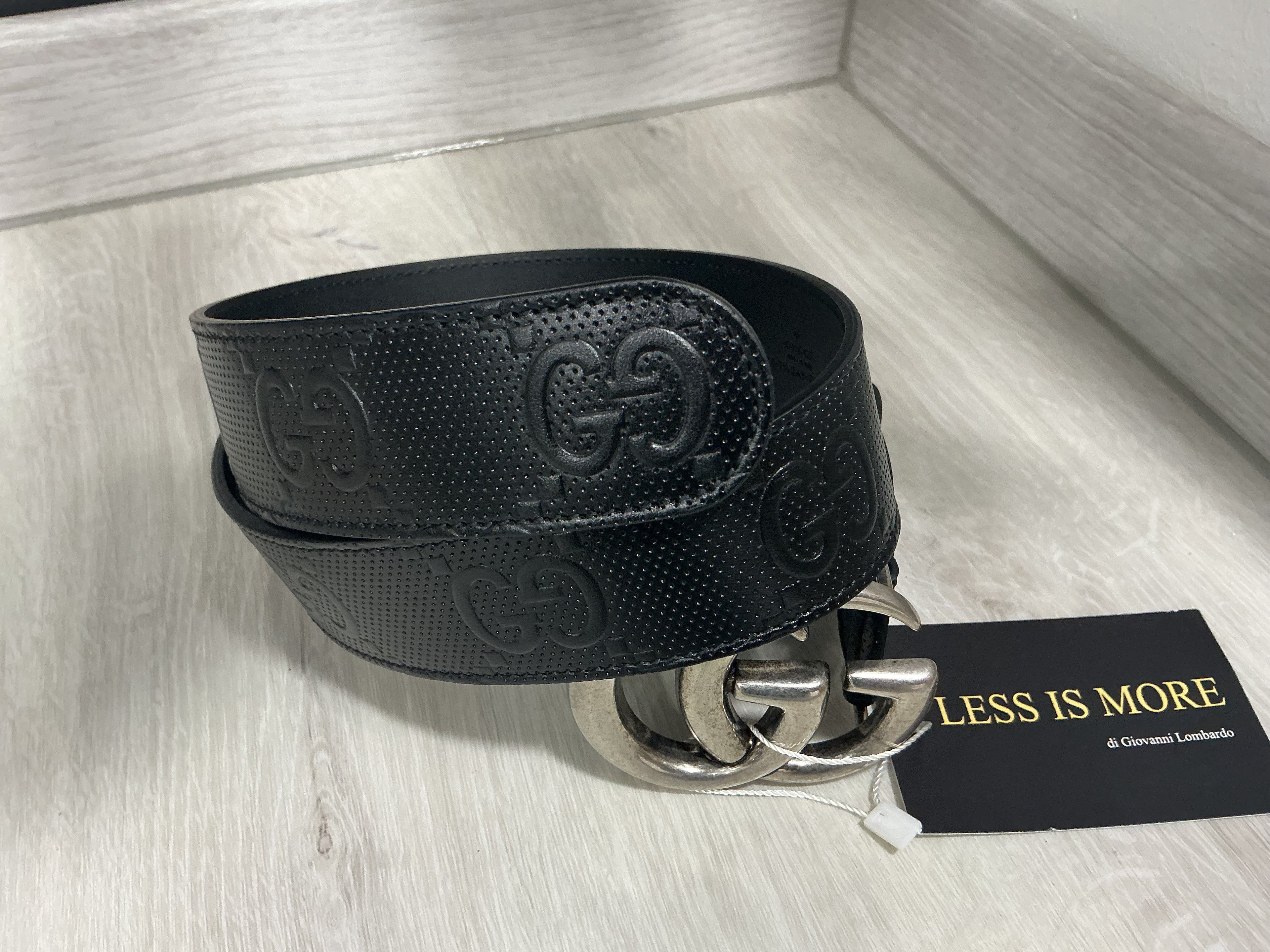 Cintura Gucci GG Marmont nera