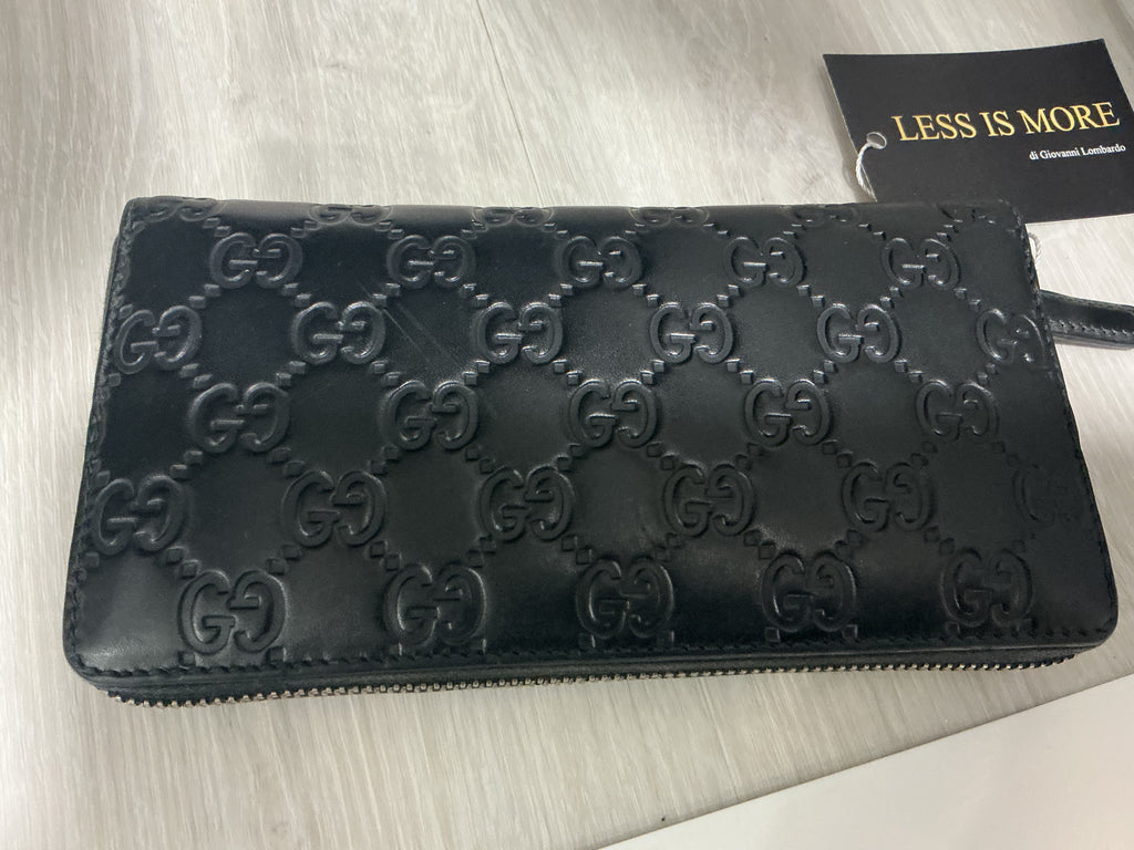 Portafoglio Gucci Guccissima Pelle Nera