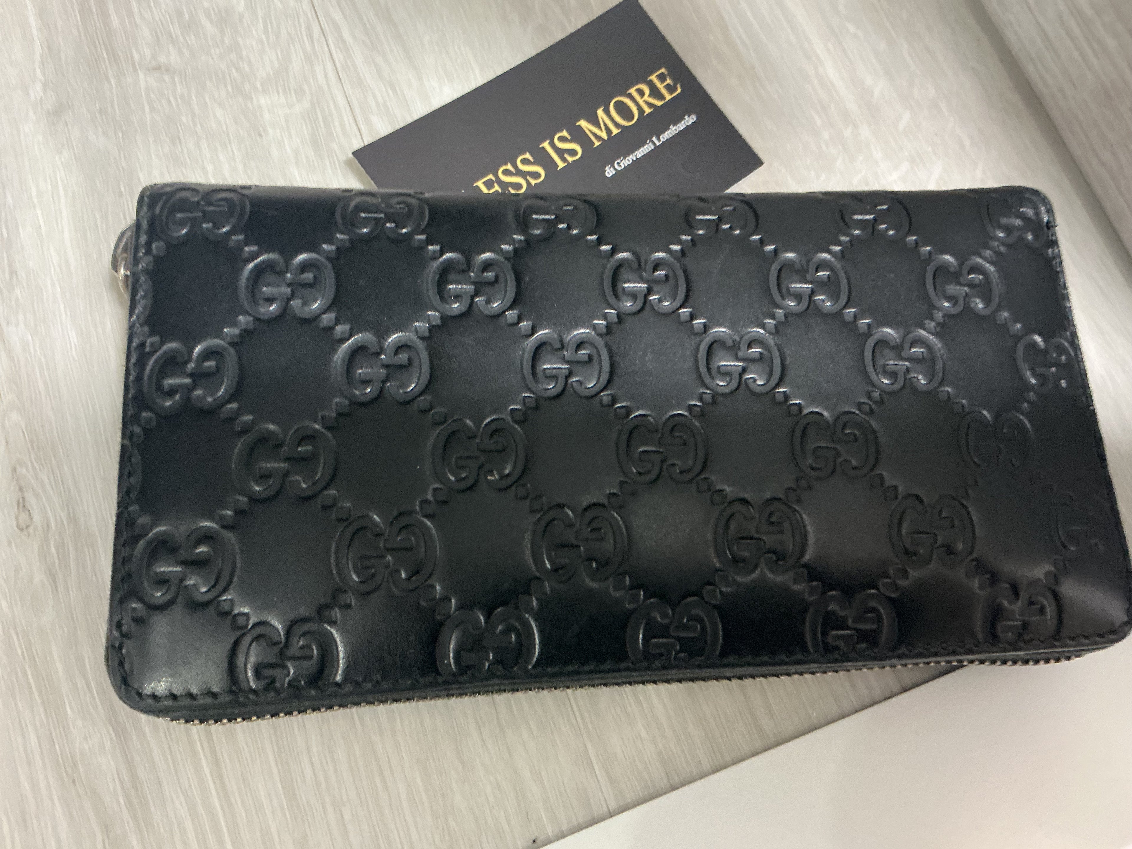 Portafoglio Gucci Guccissima Pelle Nera
