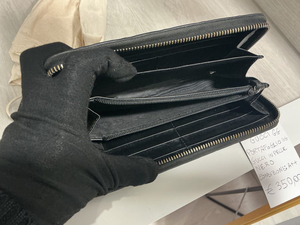 Portafoglio Gucci Guccissima Pelle Nera