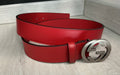 Cintura Gucci rossa in pelle