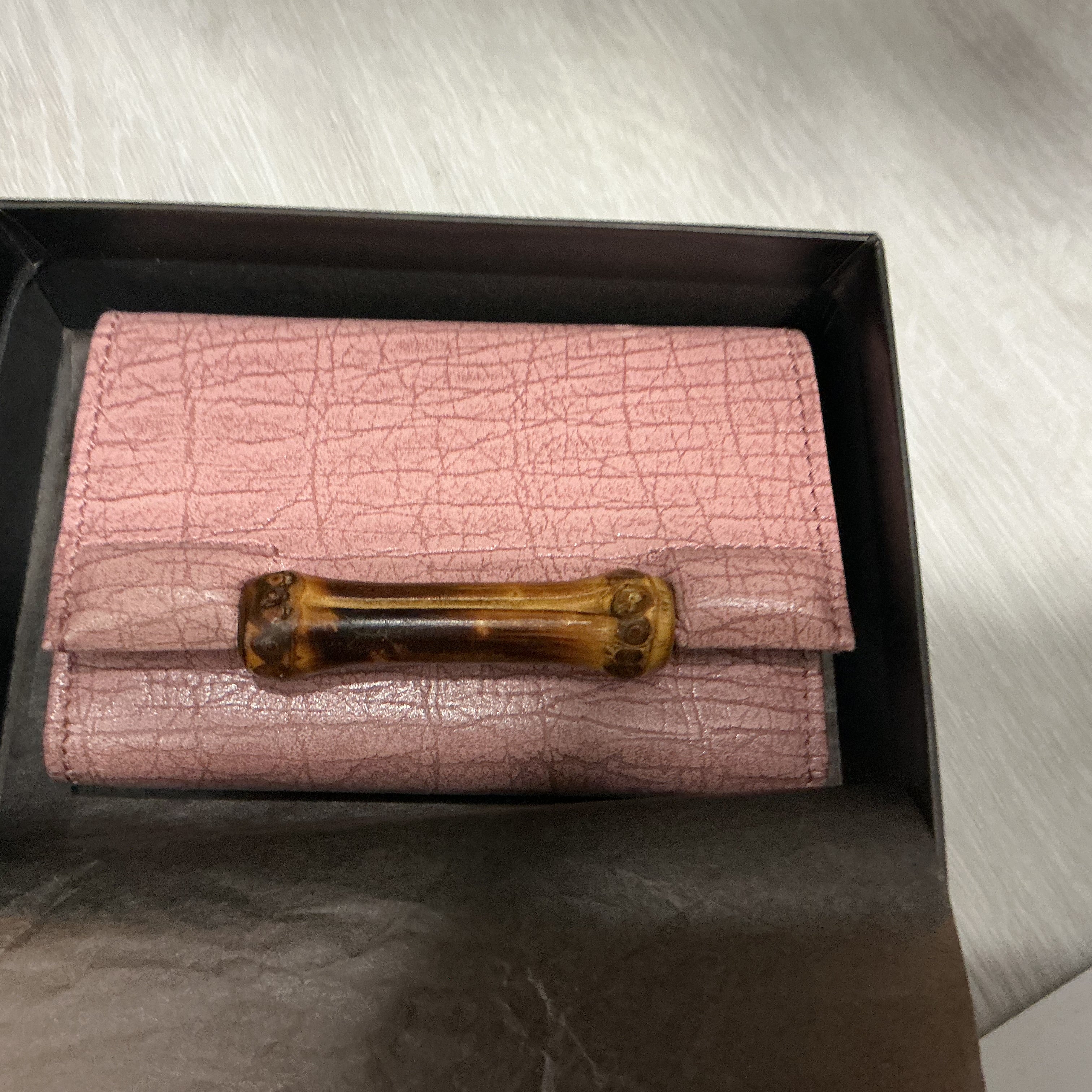 Portachiavi Gucci Bamboo Rosa – Nuovo con Scatola