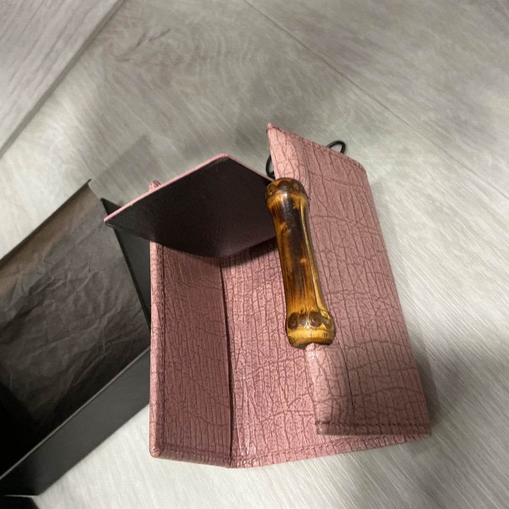 Portachiavi Gucci Bamboo Rosa – Nuovo con Scatola