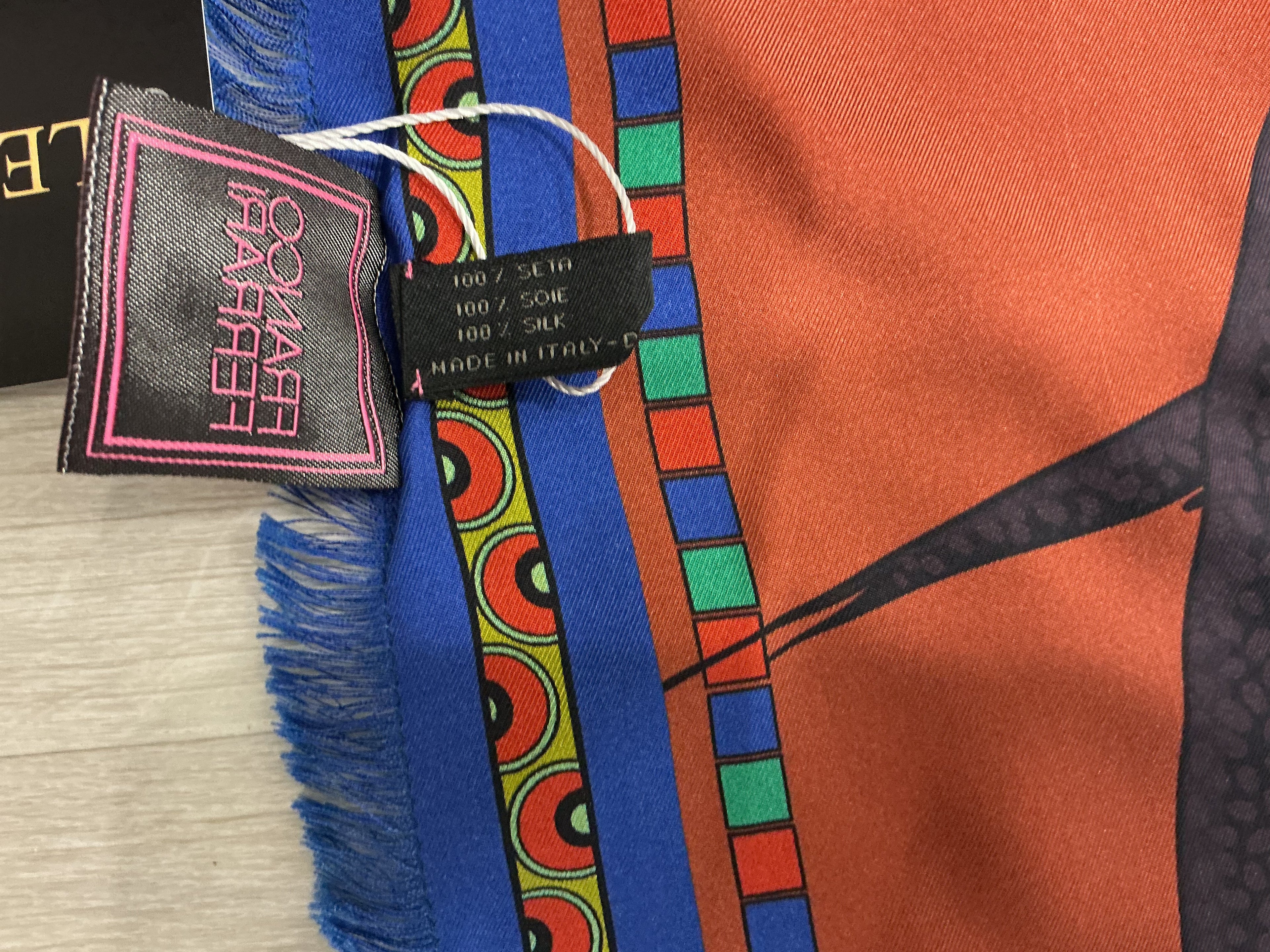 Foulard Franco Ferrari in Seta 90x90 Double Face [Preloved]