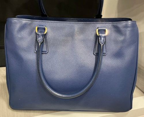 Borsa Prada Galleria in Pelle Blu con Tracolla [Preloved]