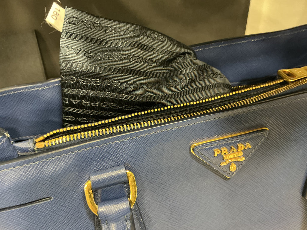Borsa Prada Galleria in Pelle Blu con Tracolla [Preloved]