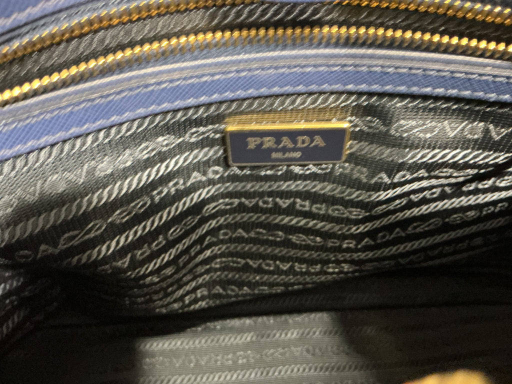Borsa Prada Galleria in Pelle Blu con Tracolla [Preloved]
