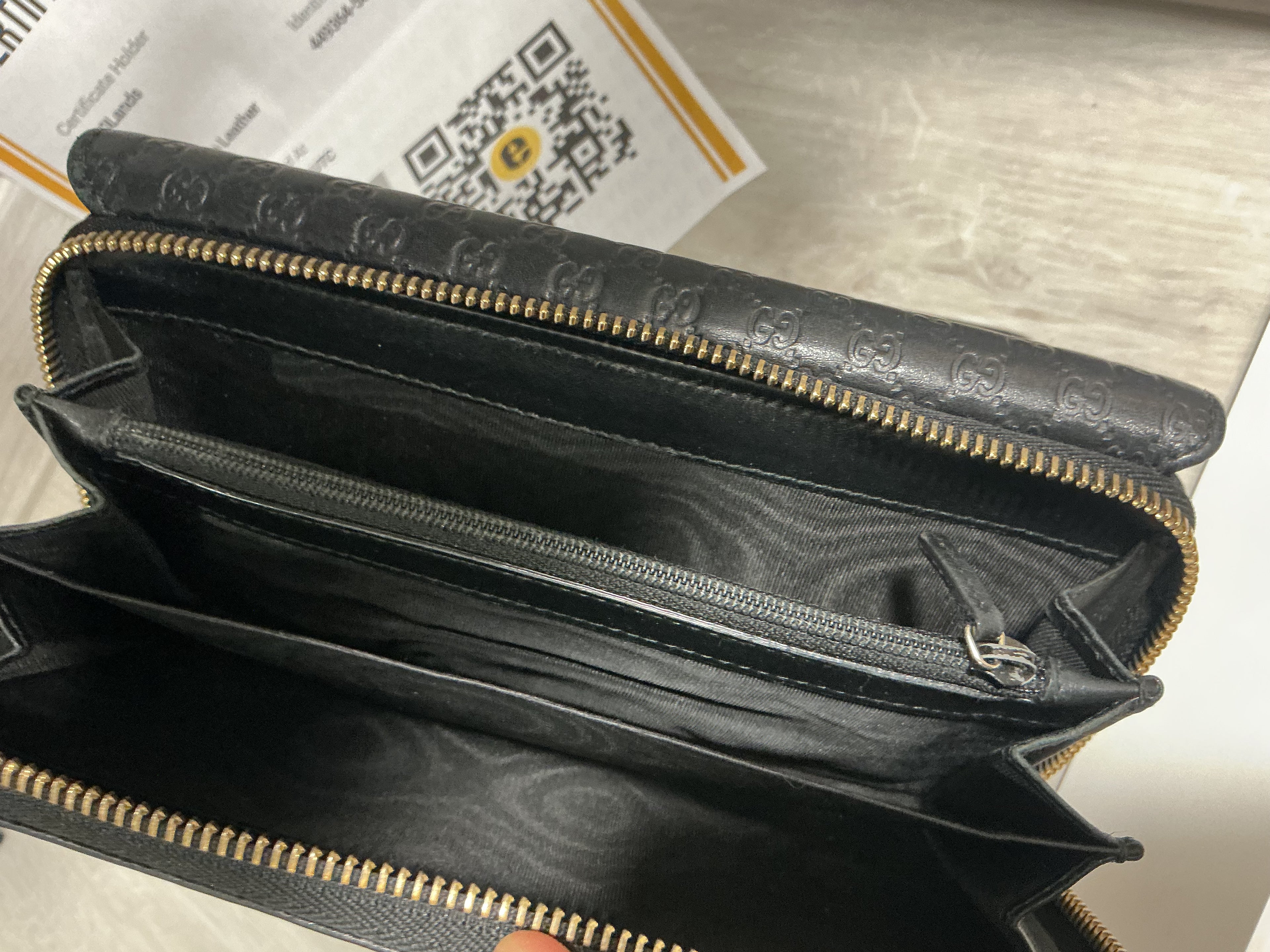 Portafoglio Gucci in pelle Guccissima nero [Preloved]
