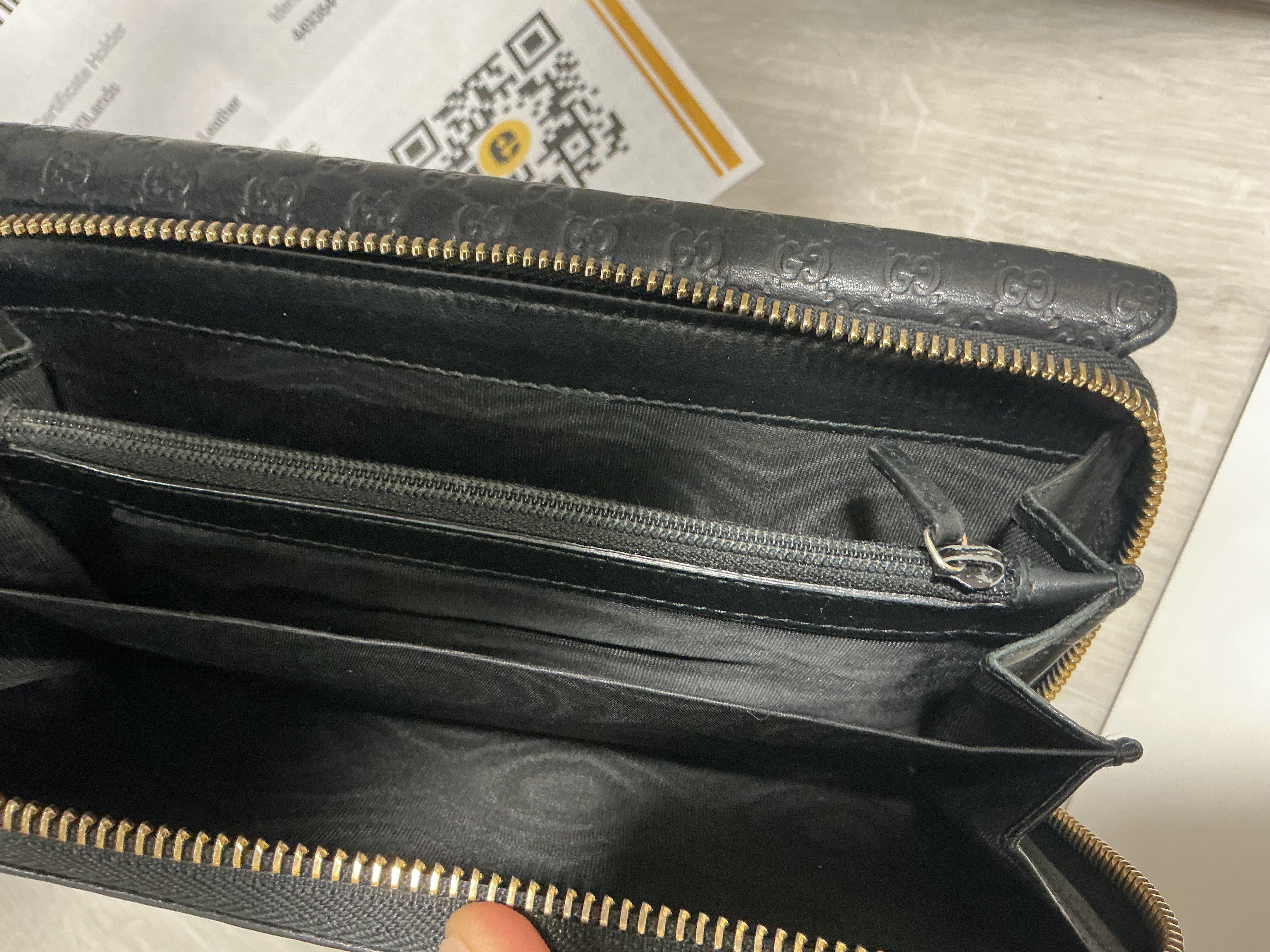 Portafoglio Gucci in pelle Guccissima nero [Preloved]