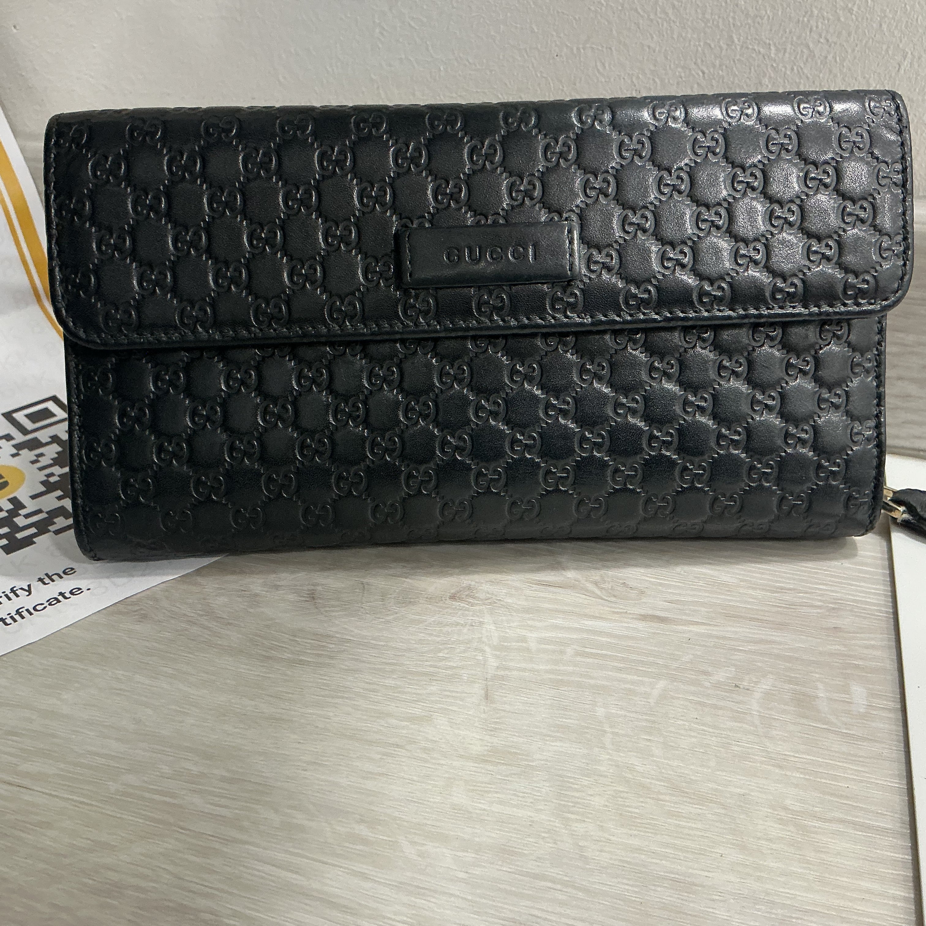 Portafoglio Gucci in pelle Guccissima nero [Preloved]