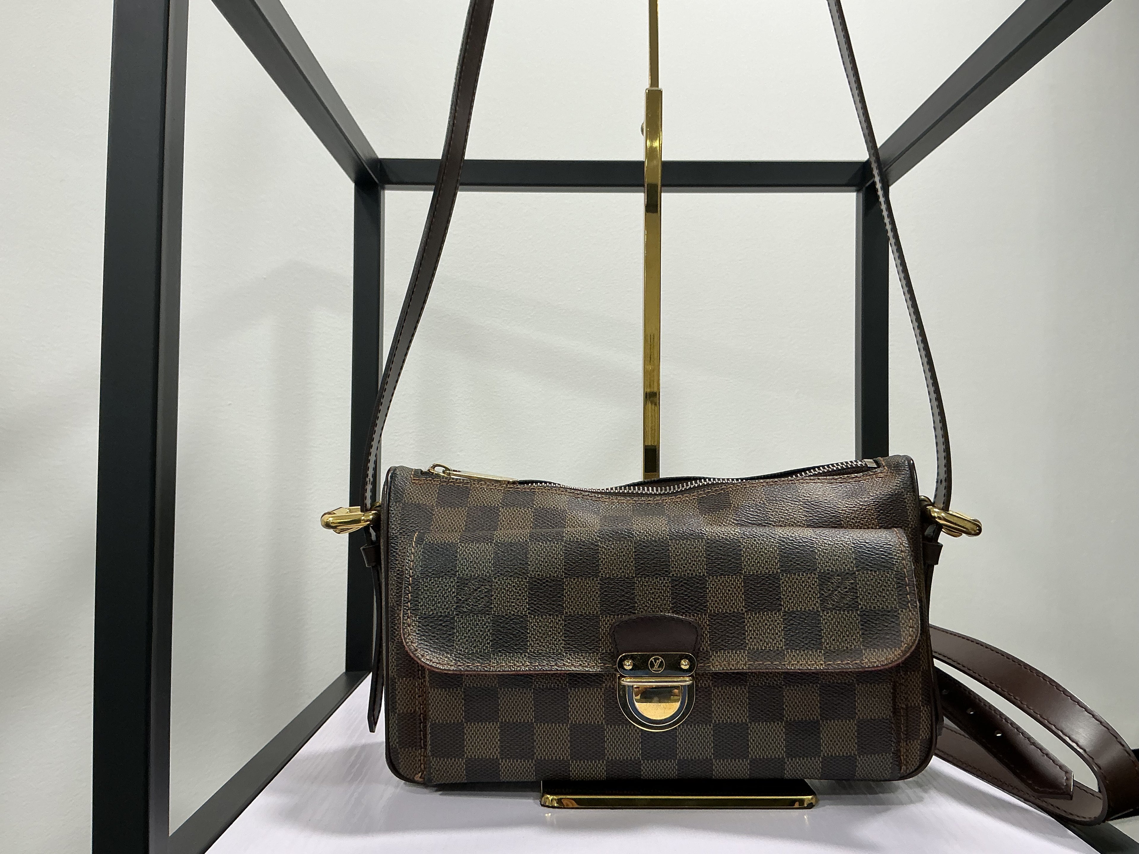 Borsa a Spalla Louis Vuitton Damier Ravello GM Marrone Damier Ebene [Preloved]