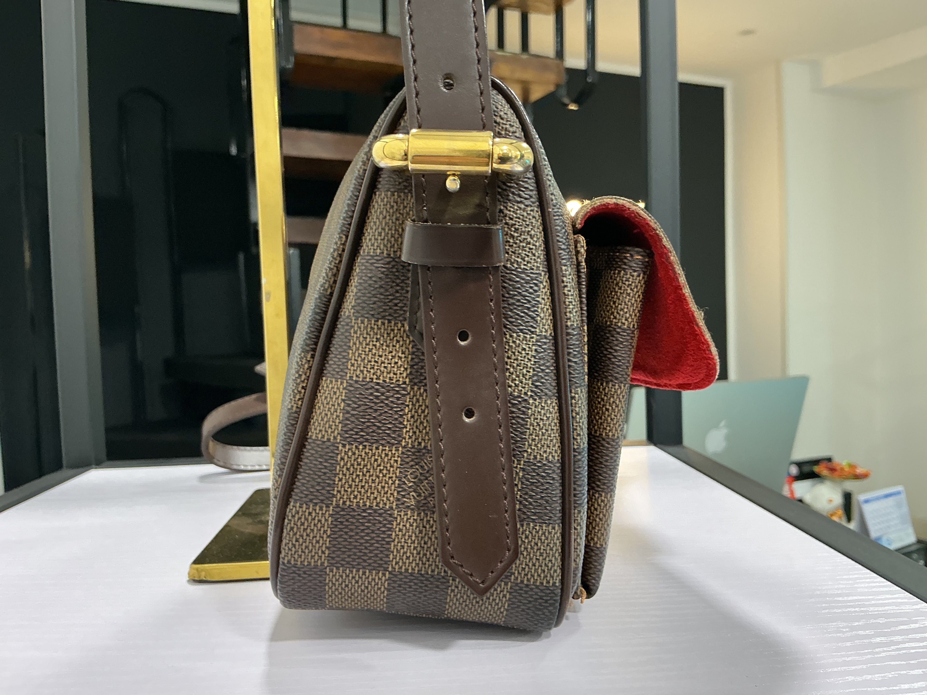 Borsa a Spalla Louis Vuitton Damier Ravello GM Marrone Damier Ebene [Preloved]