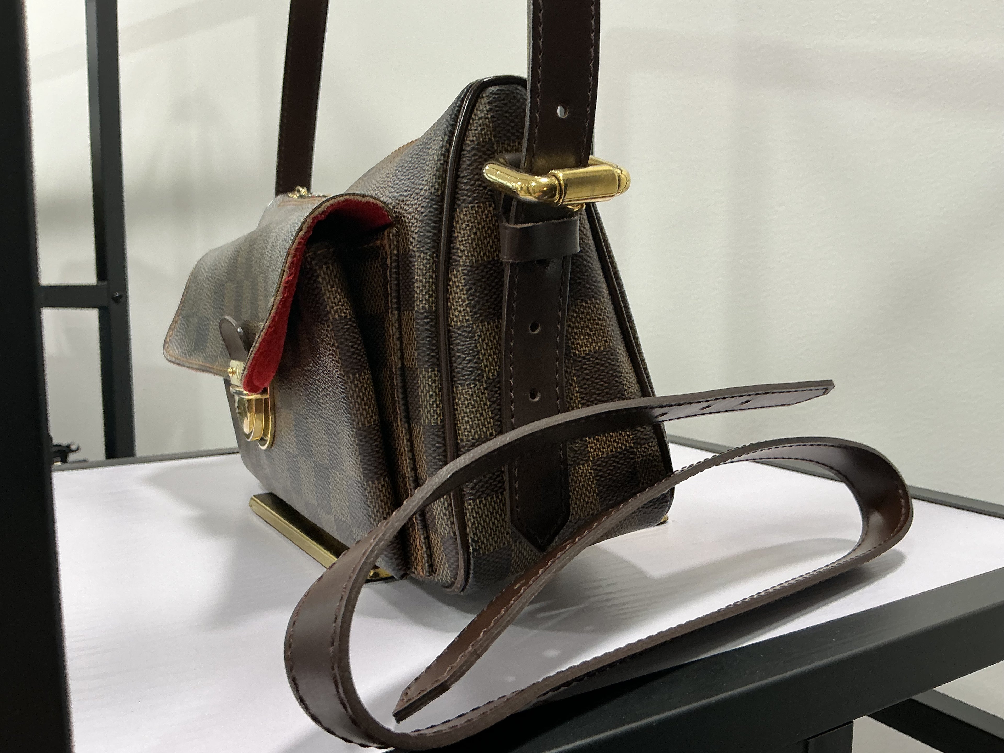 Borsa a Spalla Louis Vuitton Damier Ravello GM Marrone Damier Ebene [Preloved]