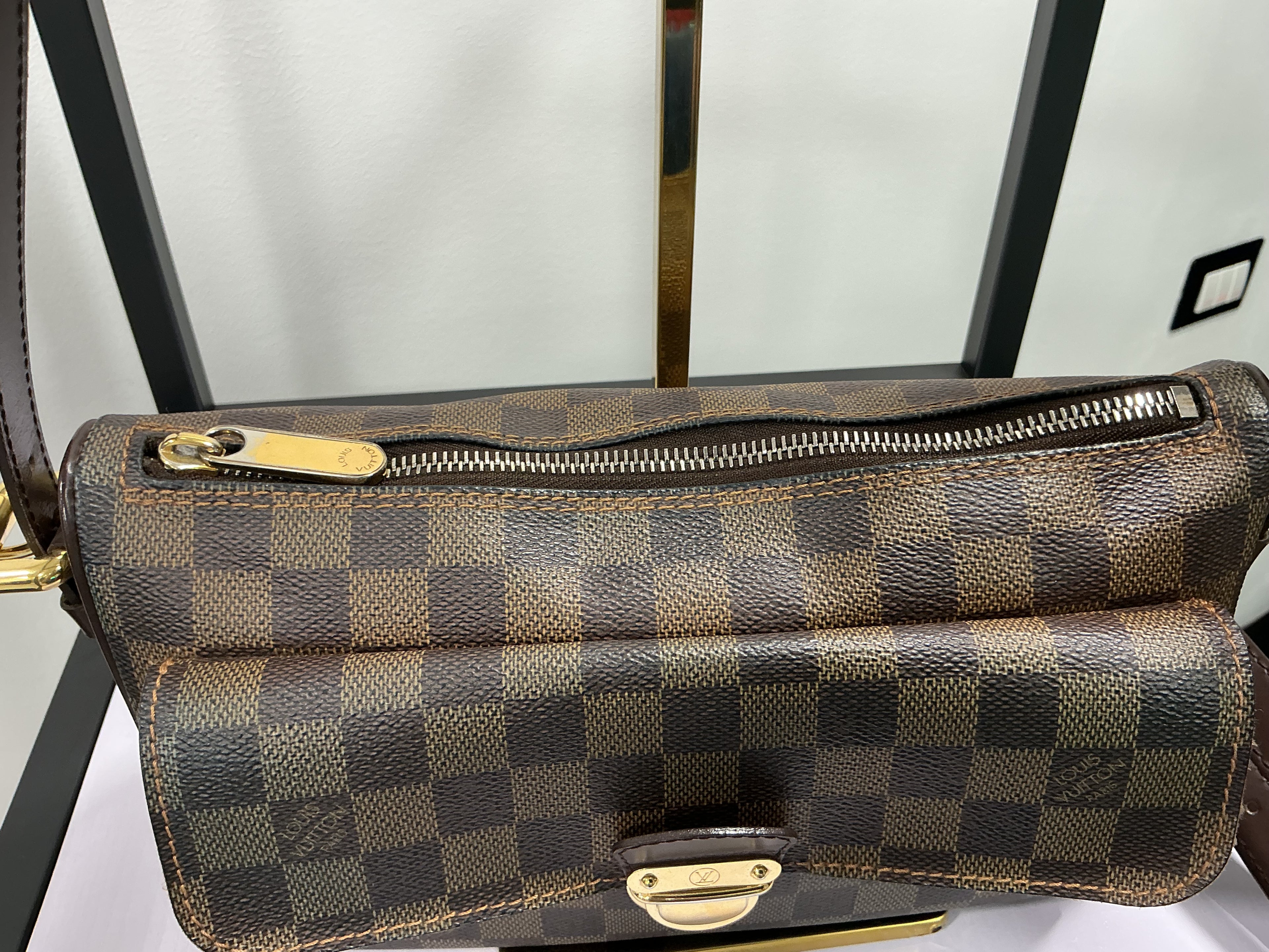 Borsa a Spalla Louis Vuitton Damier Ravello GM Marrone Damier Ebene [Preloved]