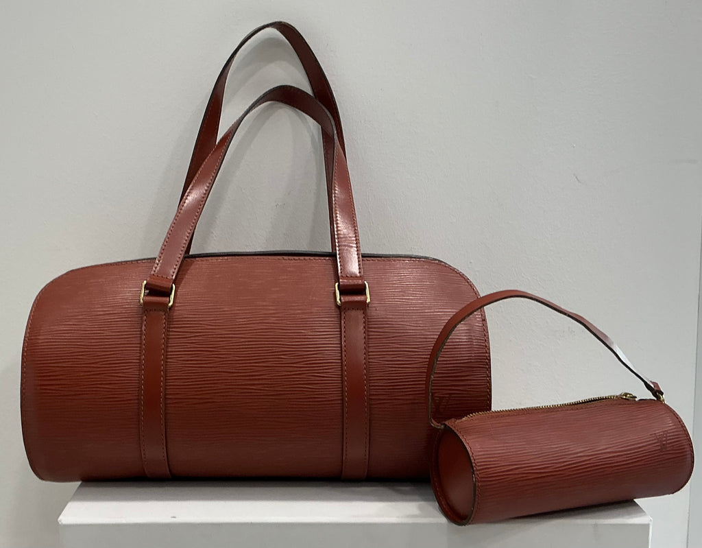 Borsa Louis Vuitton Epi Soufflot in Pelle Kenya Brown con Pochette  [Preloved]