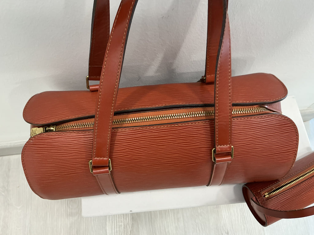 Borsa Louis Vuitton Epi Soufflot in Pelle Kenya Brown con Pochette  [Preloved]