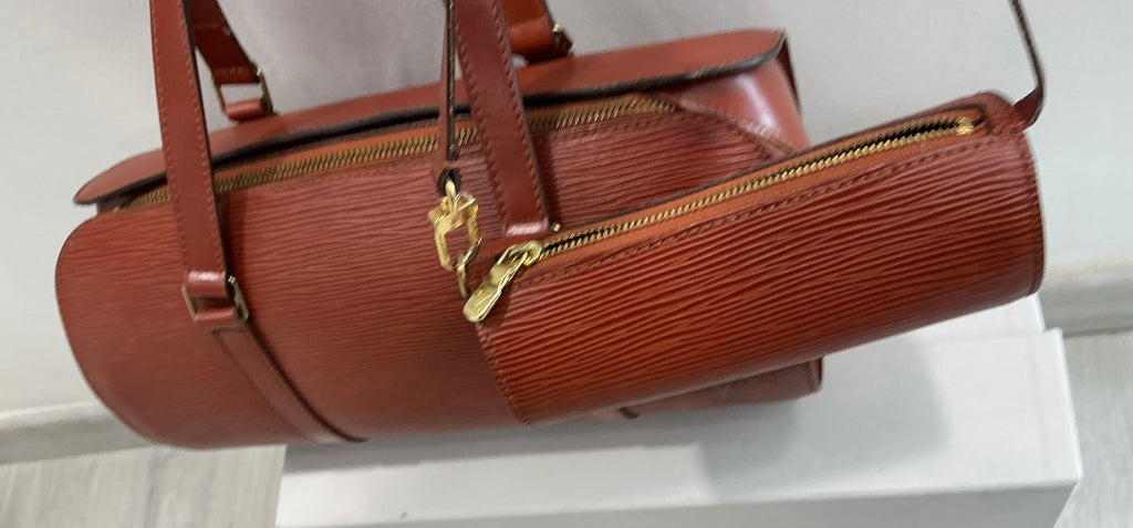Borsa Louis Vuitton Epi Soufflot in Pelle Kenya Brown con Pochette  [Preloved]