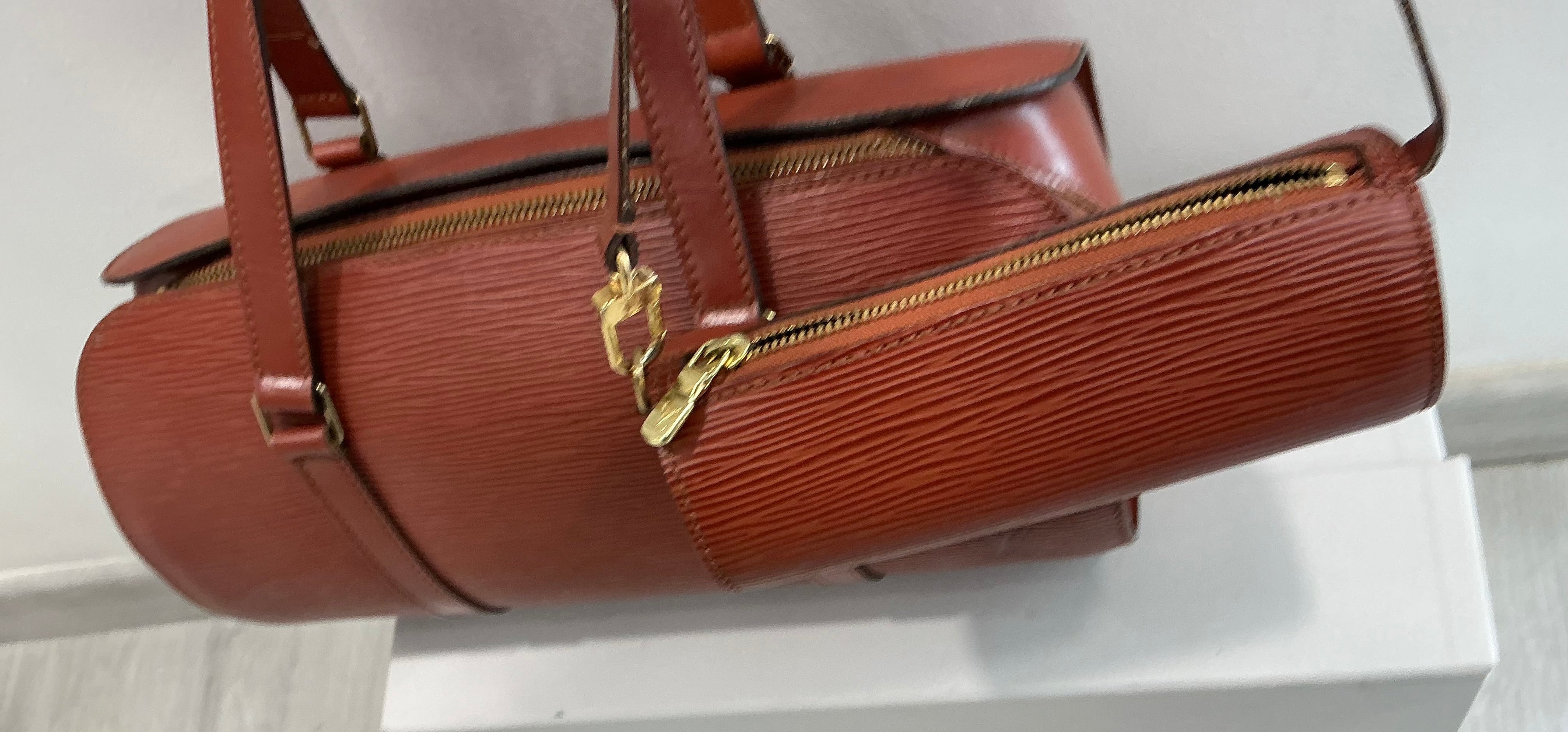 Borsa Louis Vuitton Epi Soufflot in Pelle Kenya Brown con Pochette  [Preloved]