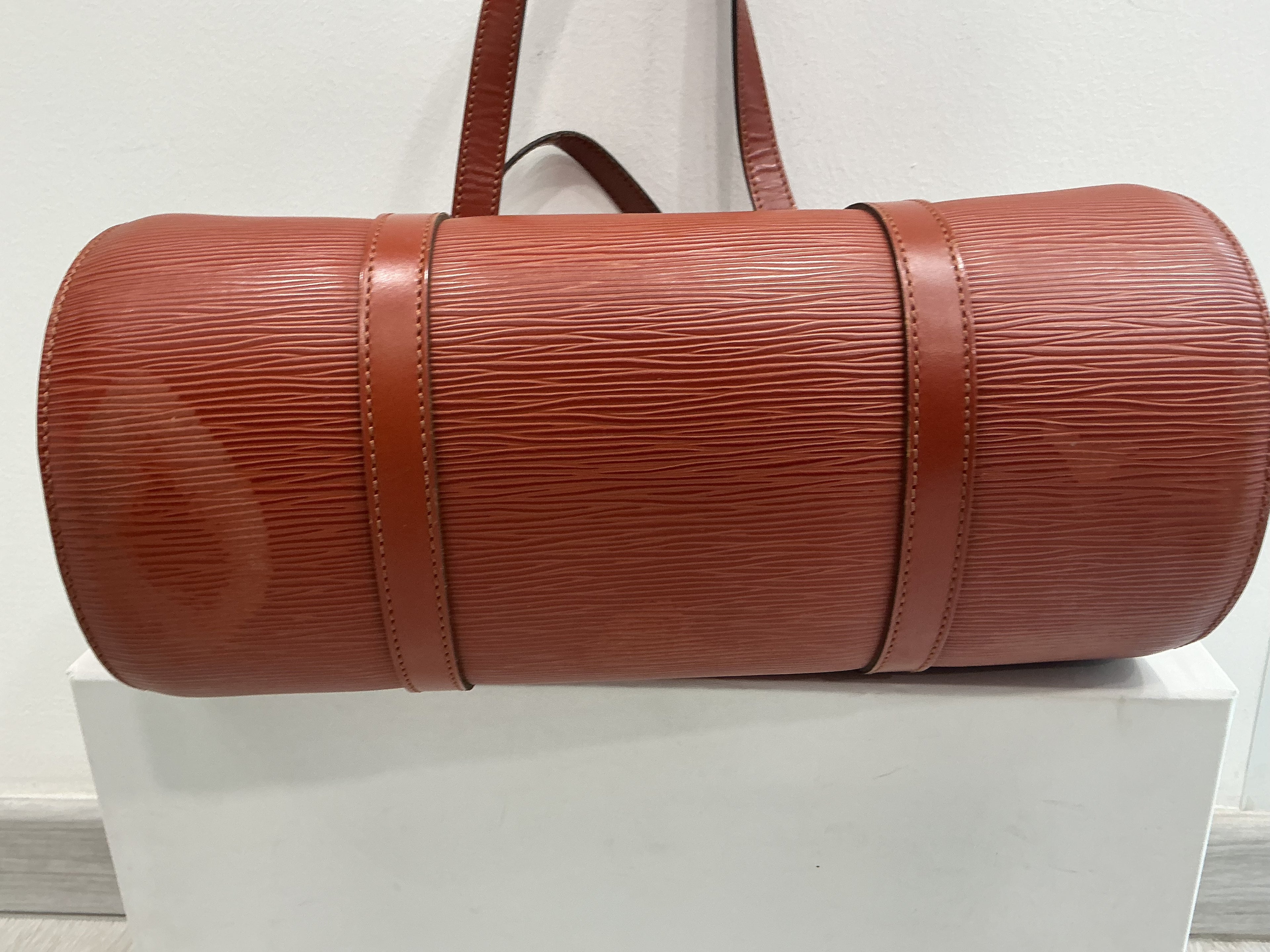 Borsa Louis Vuitton Epi Soufflot in Pelle Kenya Brown con Pochette  [Preloved]