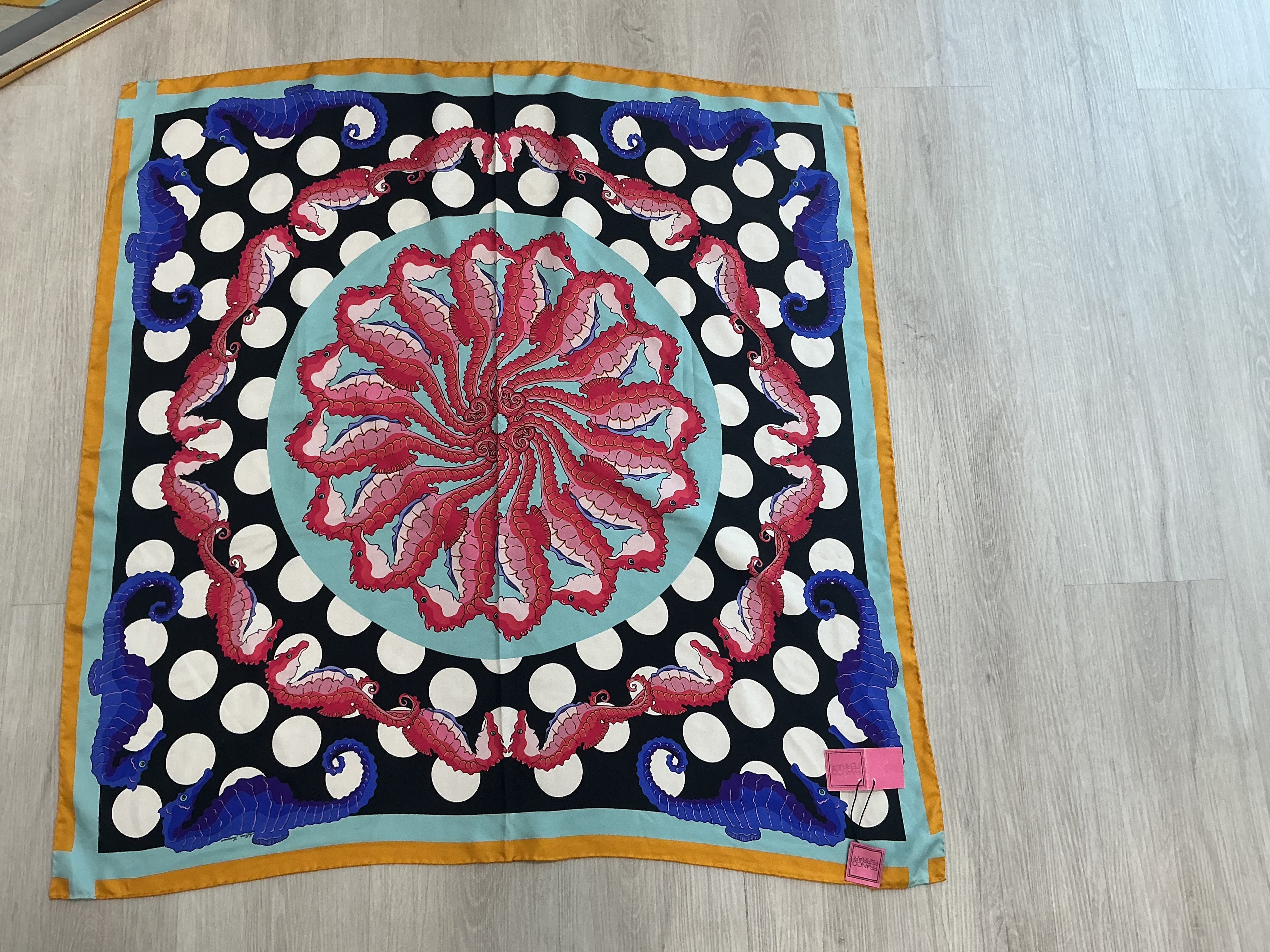 Foulard in Seta Franco Ferrari Nuovo con Etichetta