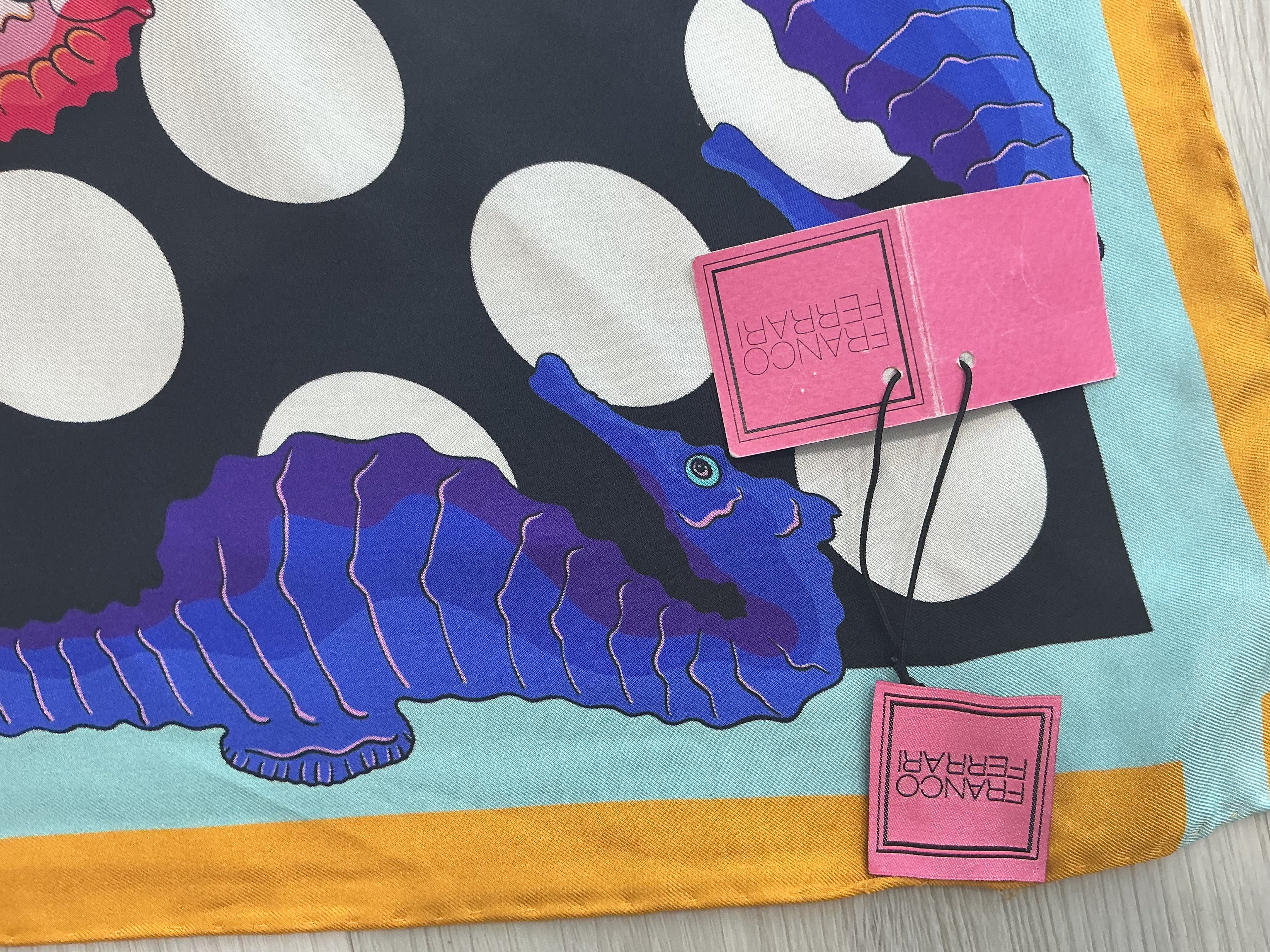 Foulard in Seta Franco Ferrari Nuovo con Etichetta
