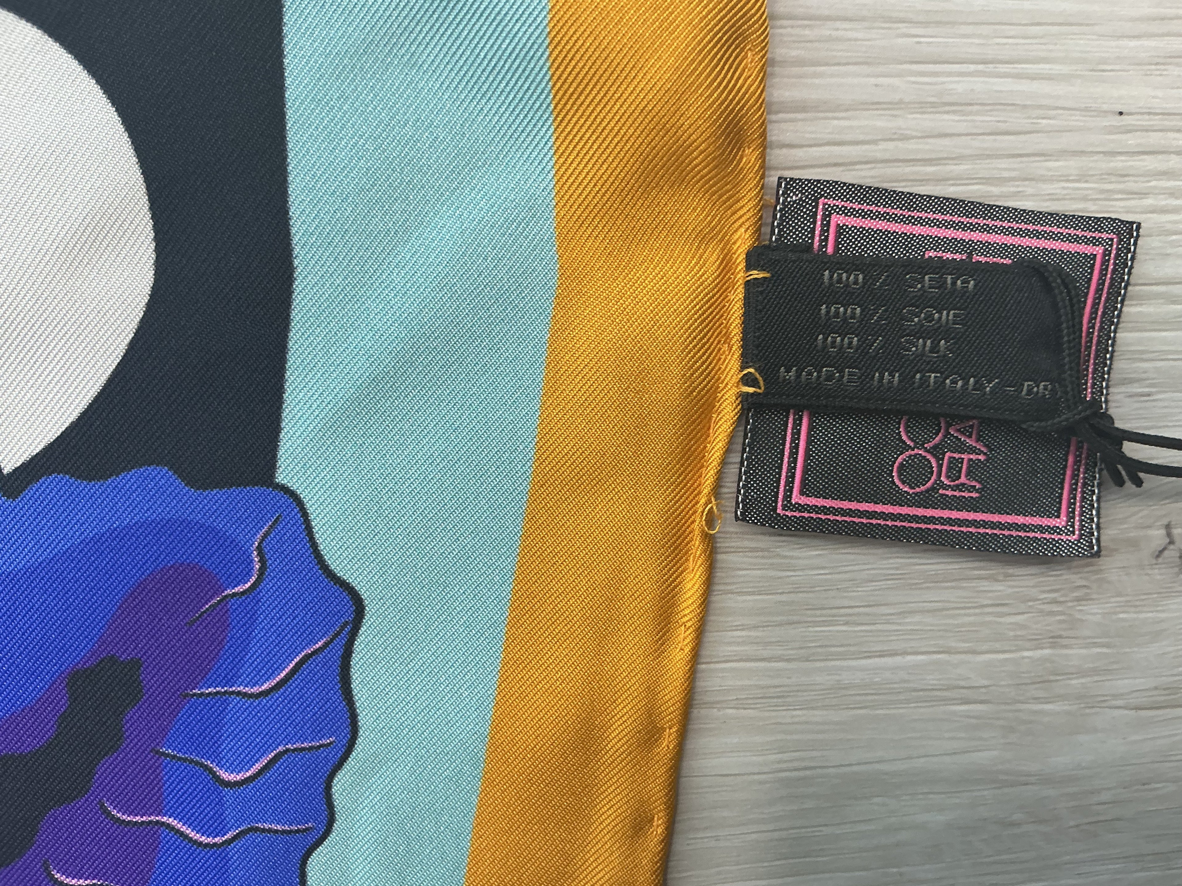 Foulard in Seta Franco Ferrari Nuovo con Etichetta