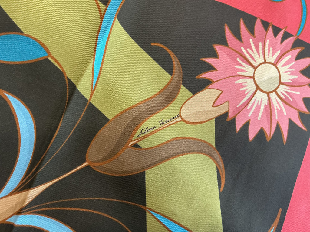 Foulard in Seta 100% Franco Ferrari Nuovo senza Cartellino
