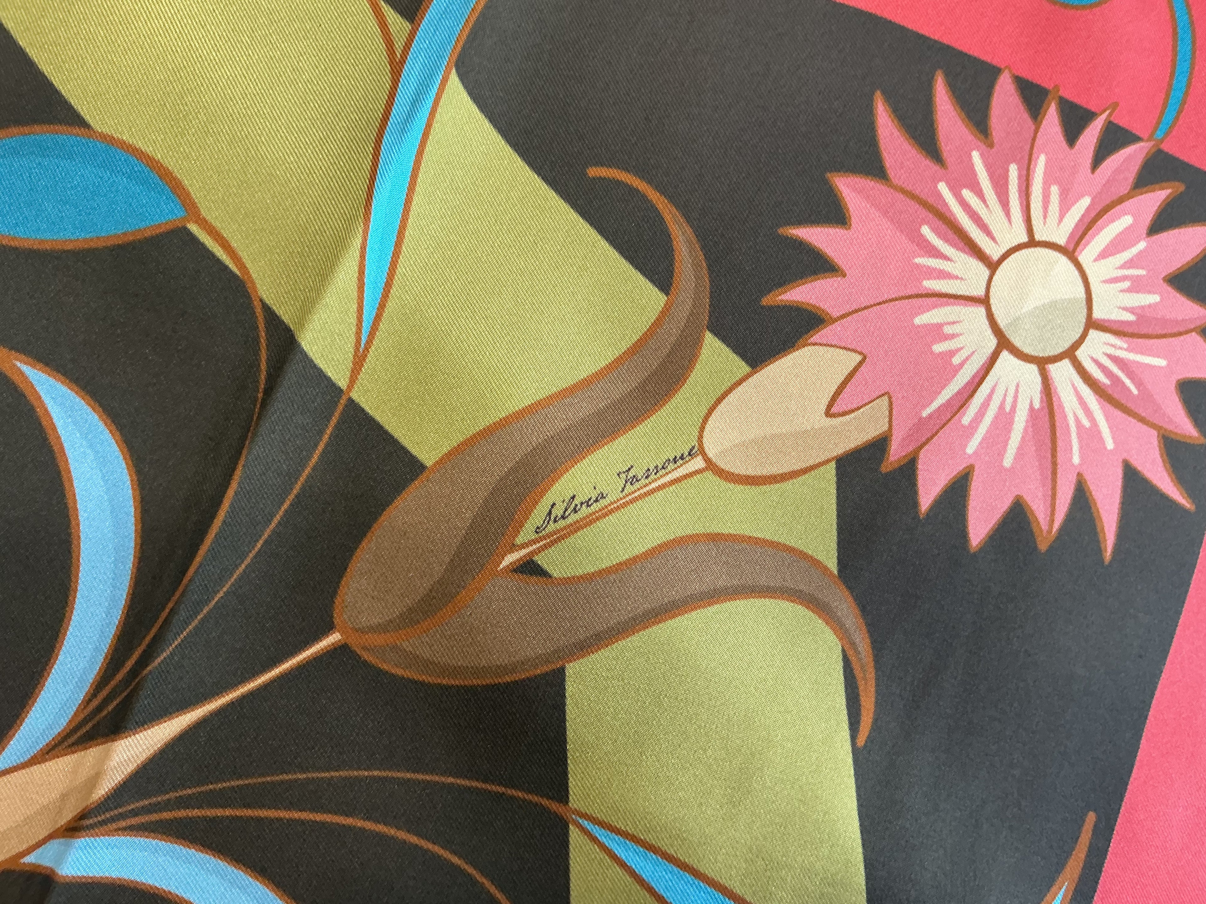 Foulard in Seta 100% Franco Ferrari Nuovo senza Cartellino