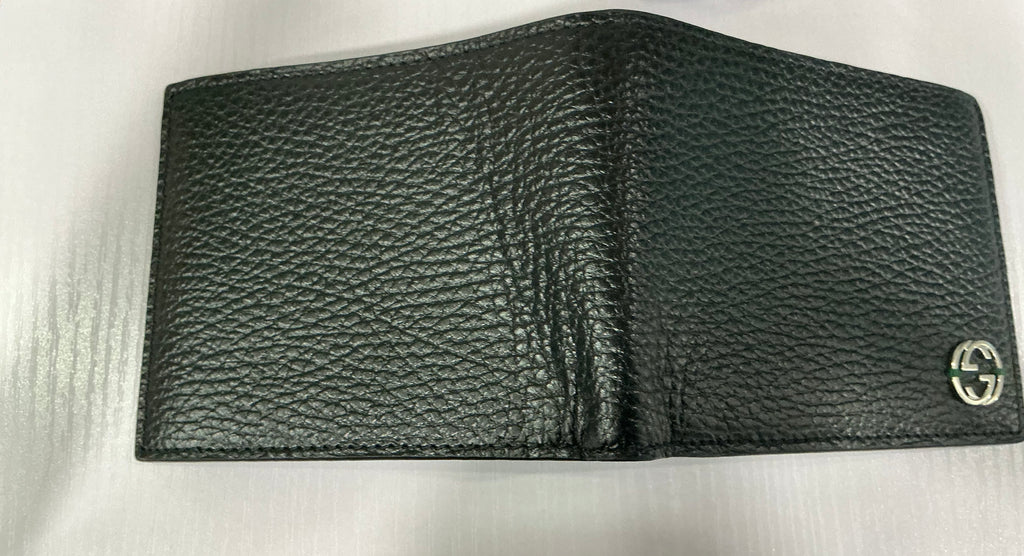Gucci Interlocking G Portafoglio Bi-Fold – Pelle Martellata [Preloved]