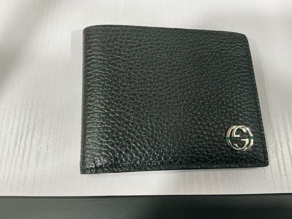 Gucci Interlocking G Portafoglio Bi-Fold – Pelle Martellata [Preloved]