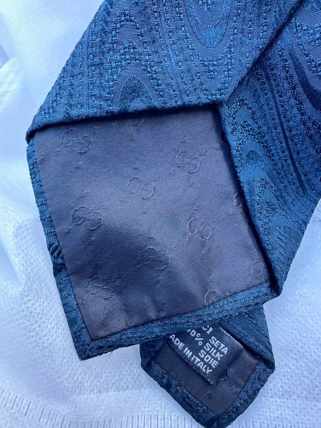 Cravatta Gucci in Seta 100% – Blu [Preloved]