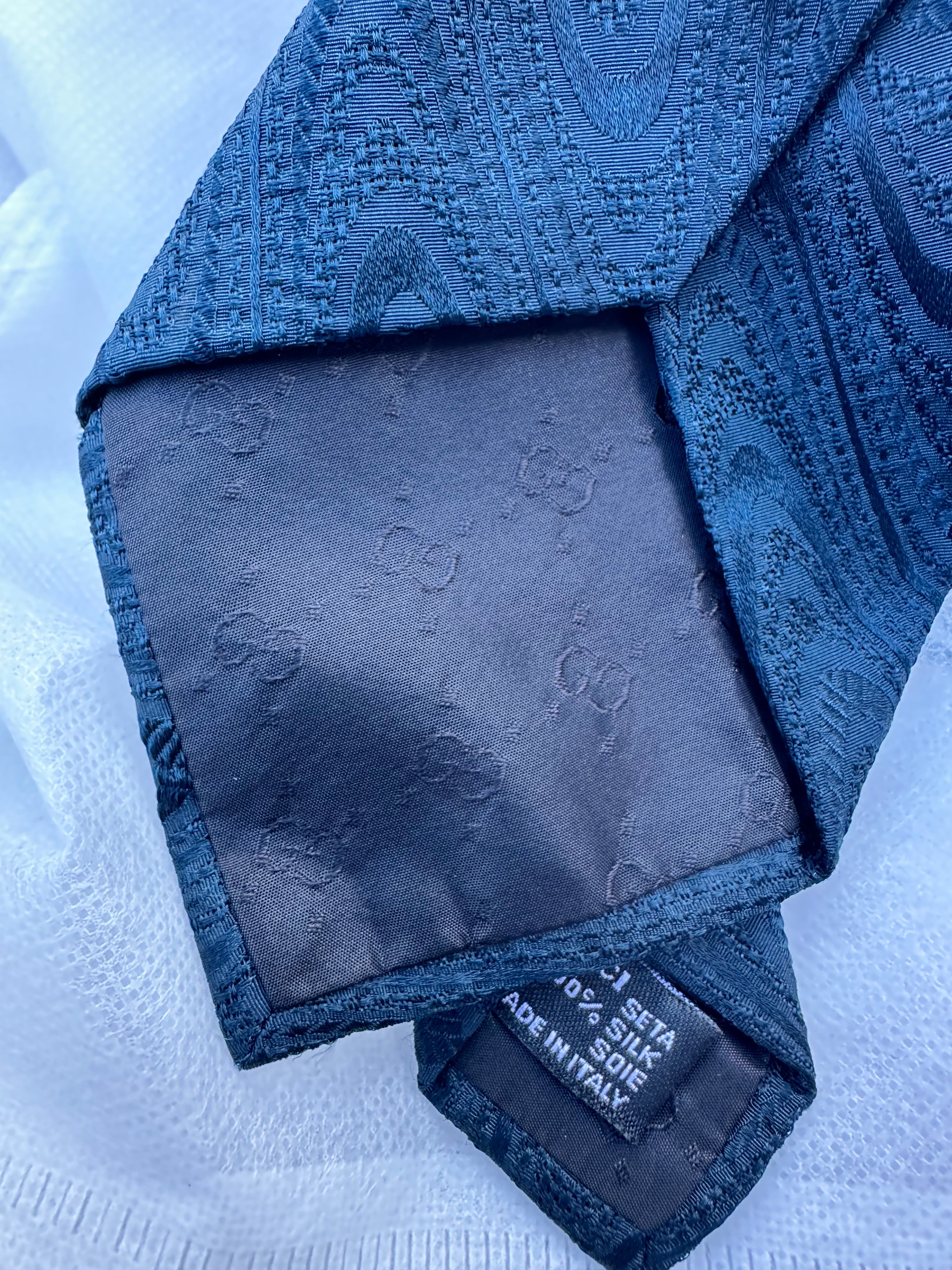 Cravatta Gucci in Seta 100% – Blu [Preloved]