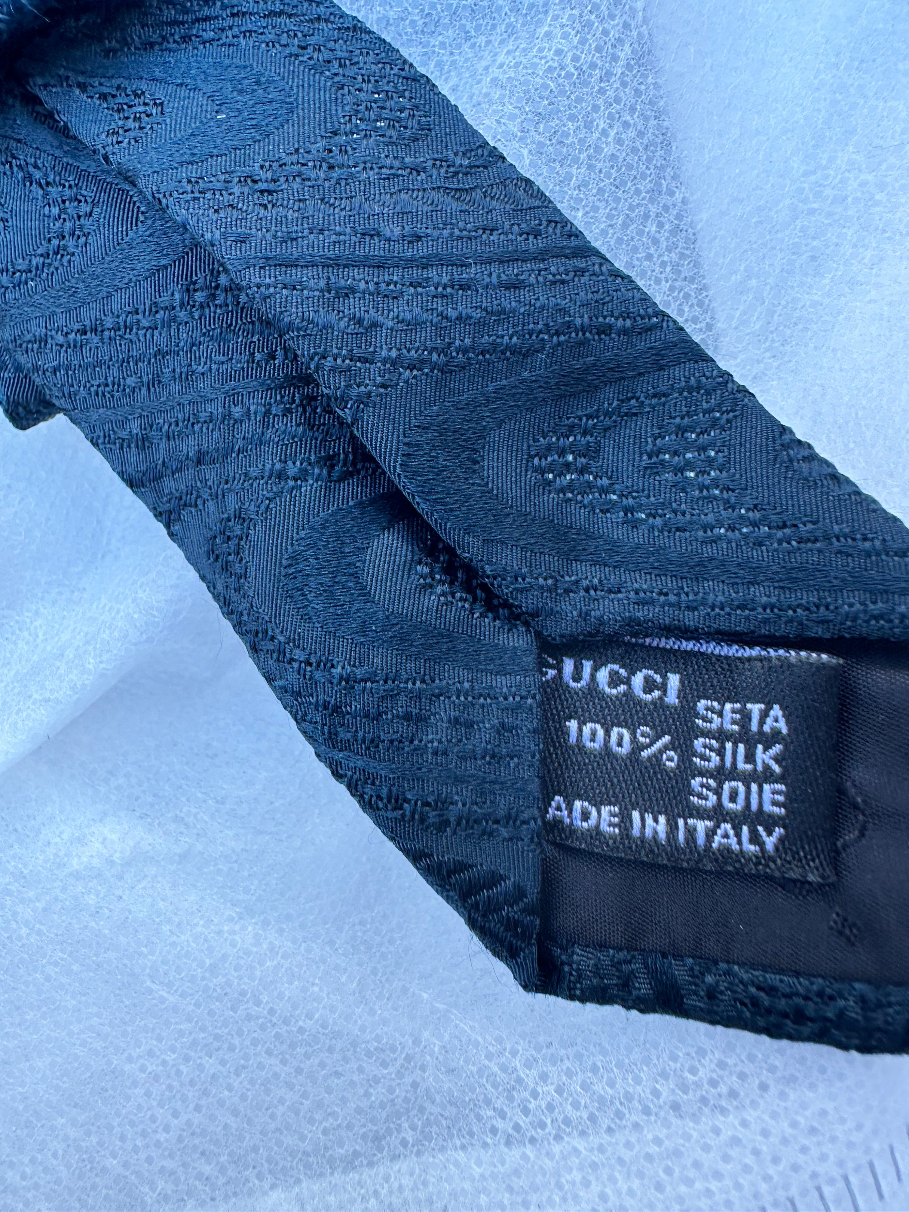 Cravatta Gucci in Seta 100% – Blu [Preloved]
