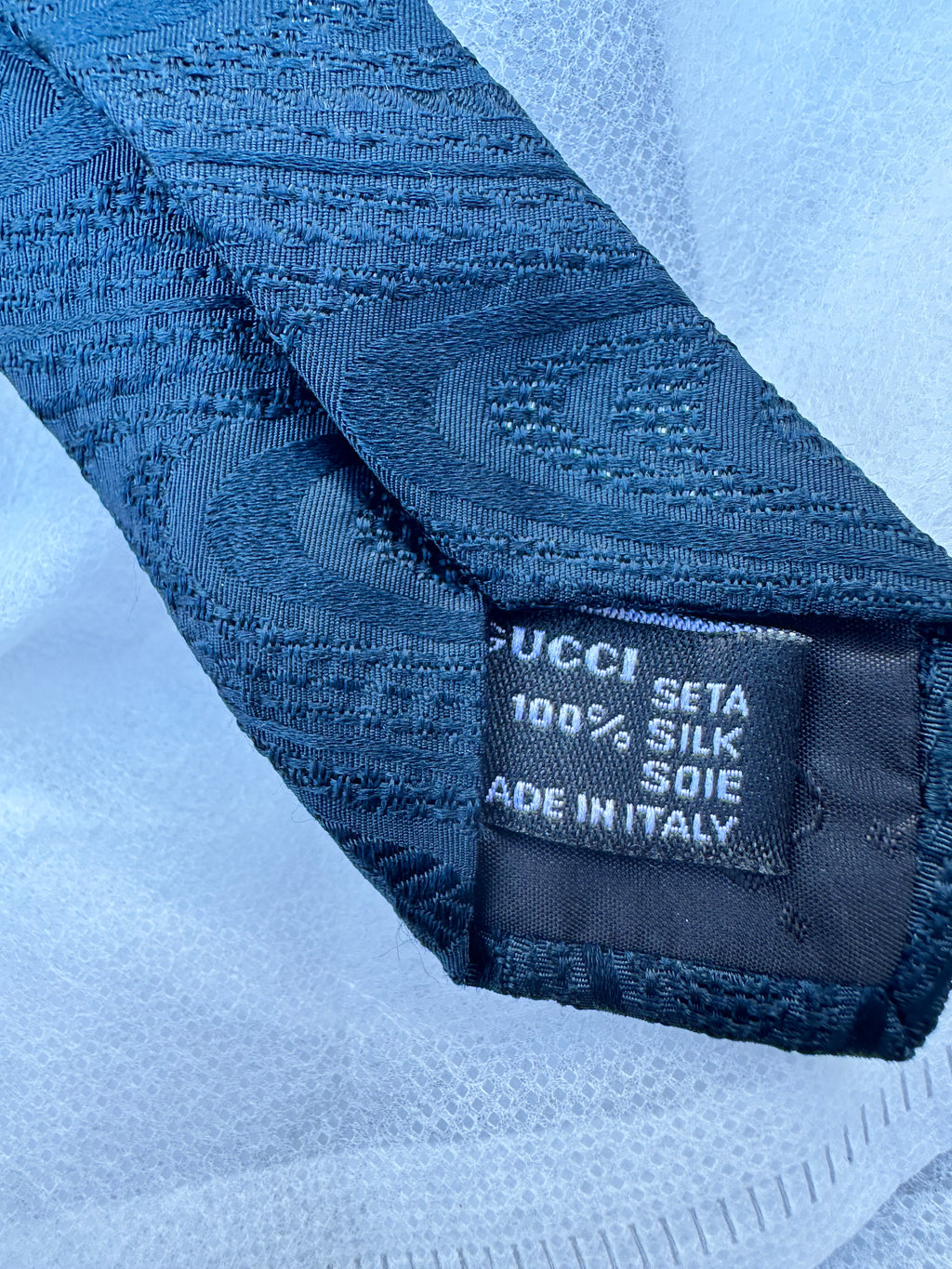 Cravatta Gucci in Seta 100% – Blu [Preloved]