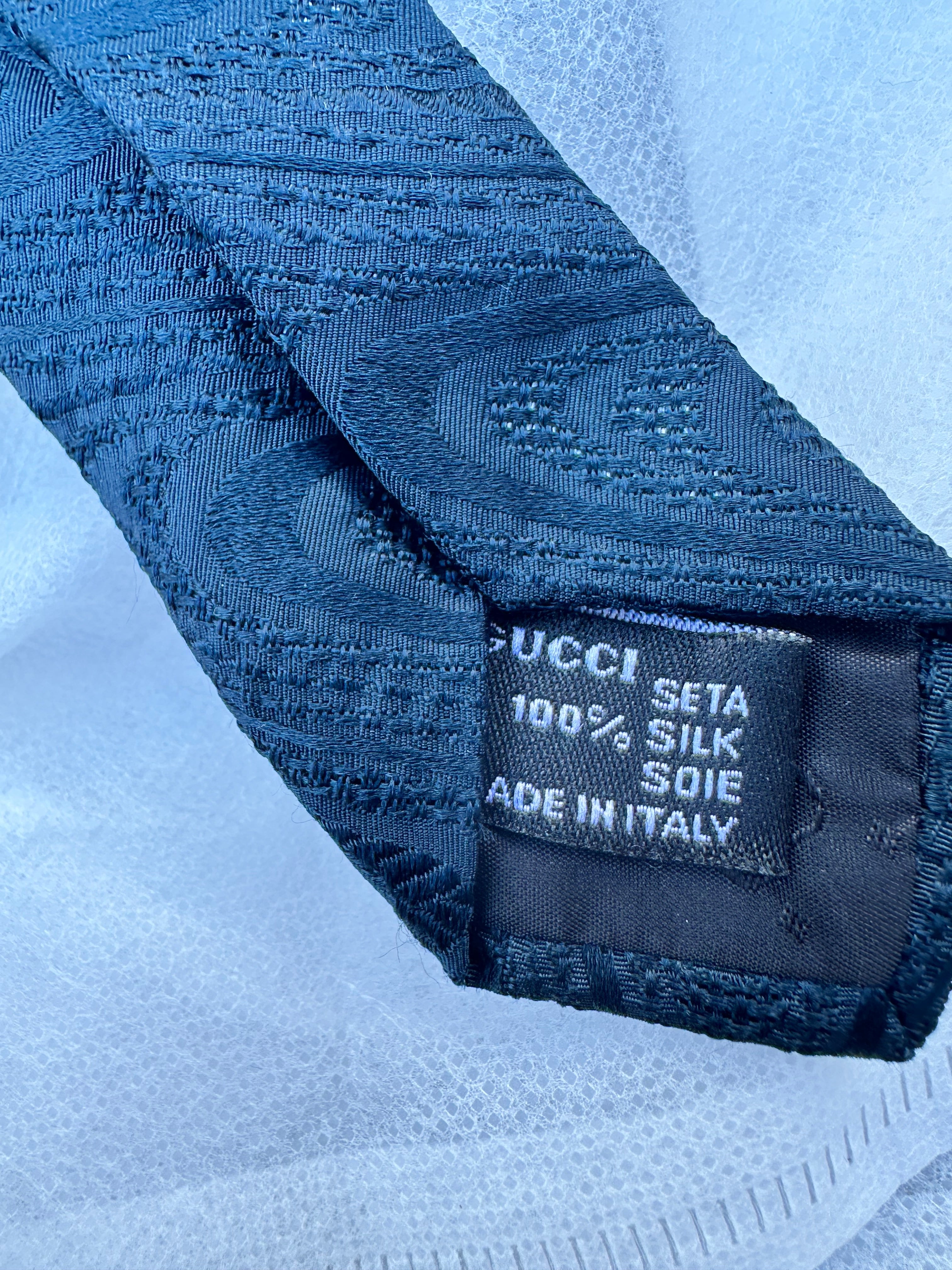 Cravatta Gucci in Seta 100% – Blu [Preloved]