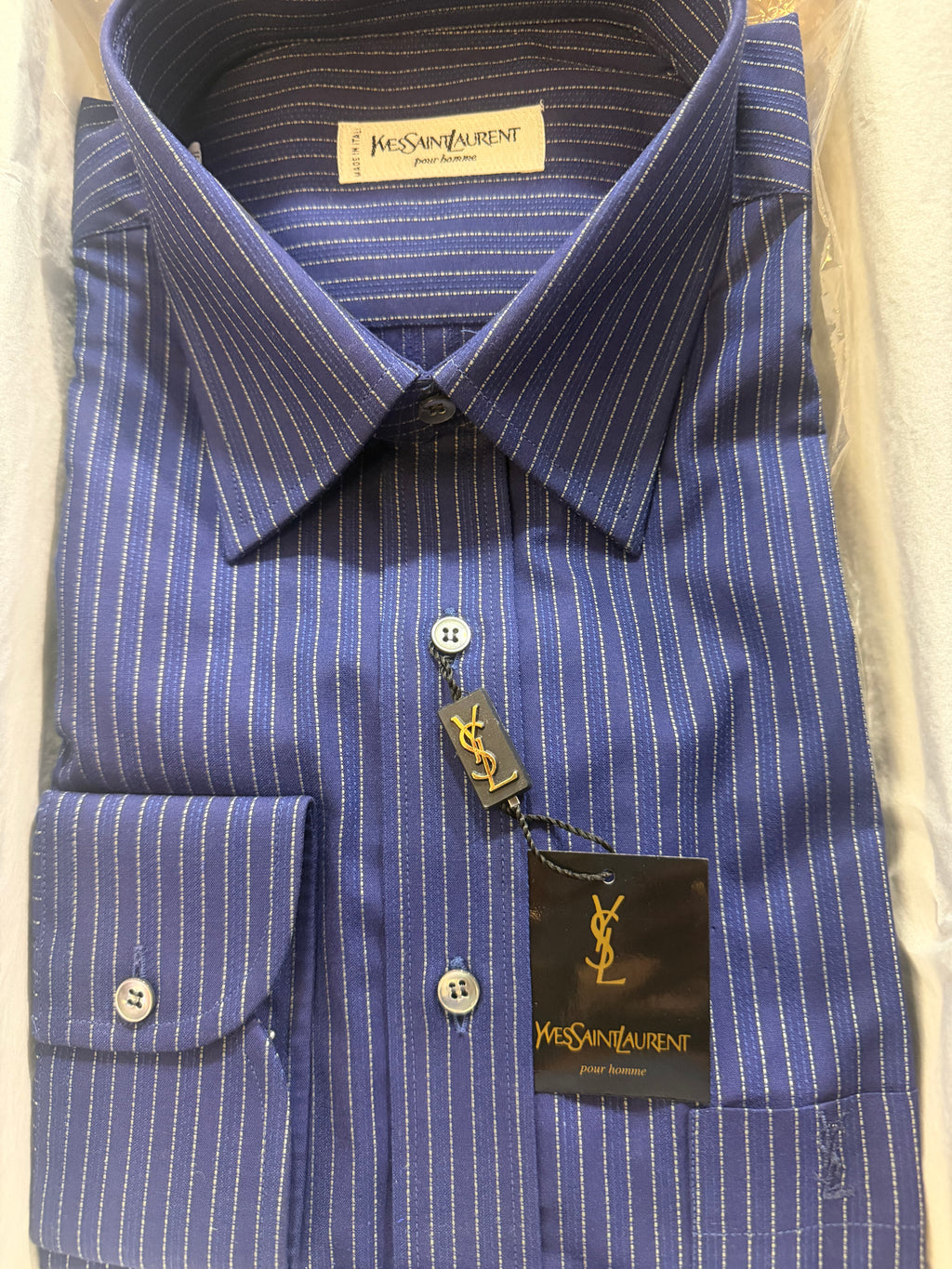 Camicia Yves Saint Laurent Vintage in Cotone Nuova con Scatola