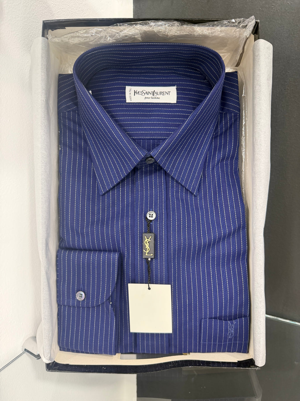 Camicia Yves Saint Laurent Vintage in Cotone Nuova con Scatola